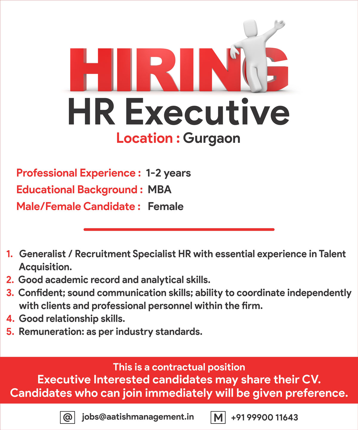 International hr executive jobs